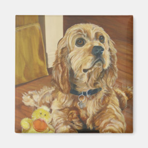 Íman Cocker spaniel amarelo