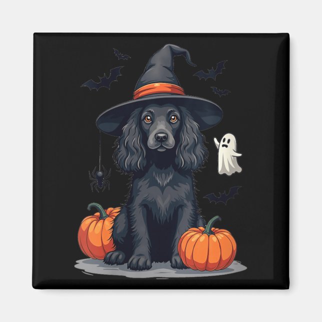 Íman Cocker Spaniel de Cachorro Tema de Halloween Femin (Frente)