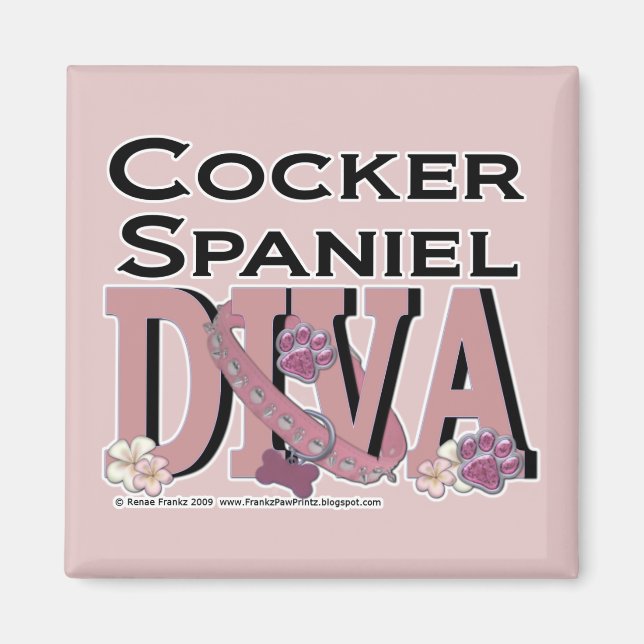 Íman Cocker Spaniel DIVA (Frente)