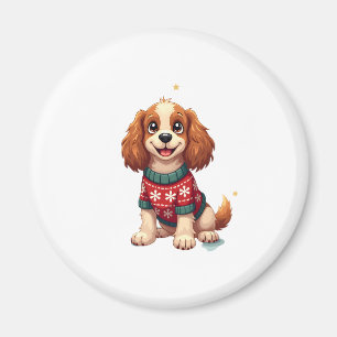 Íman Cocker Spaniel Floco de Neve Brilho