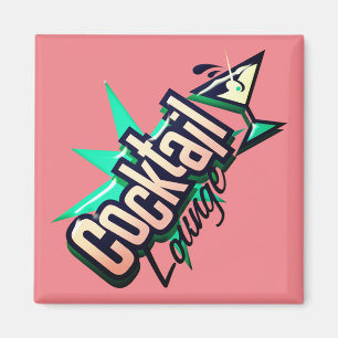 Íman Cocktail lounge martini retro vintage