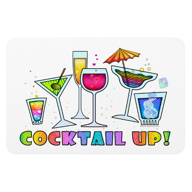 ÍMAN  COCKTAIL UP GLASSES FLEXÍVEL MAGNET (Horizontal)