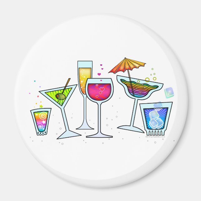 ÍMAN COCKTAIL UP GLASSS MAGNET (Frente)