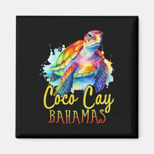 Íman Coco Cay Bahamas Colorida Família de Tartarugas do