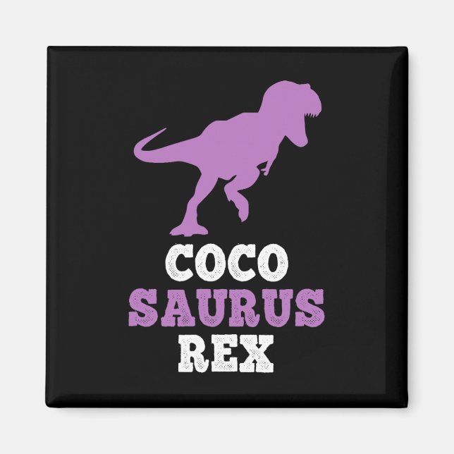 Íman Coco-saurus Rex Dino Dinossauro Cocosaurus Engraça (Frente)