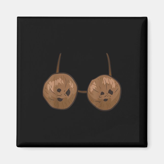 Íman Coco Summer Coconuts Bra Engraçado Coco (Frente)
