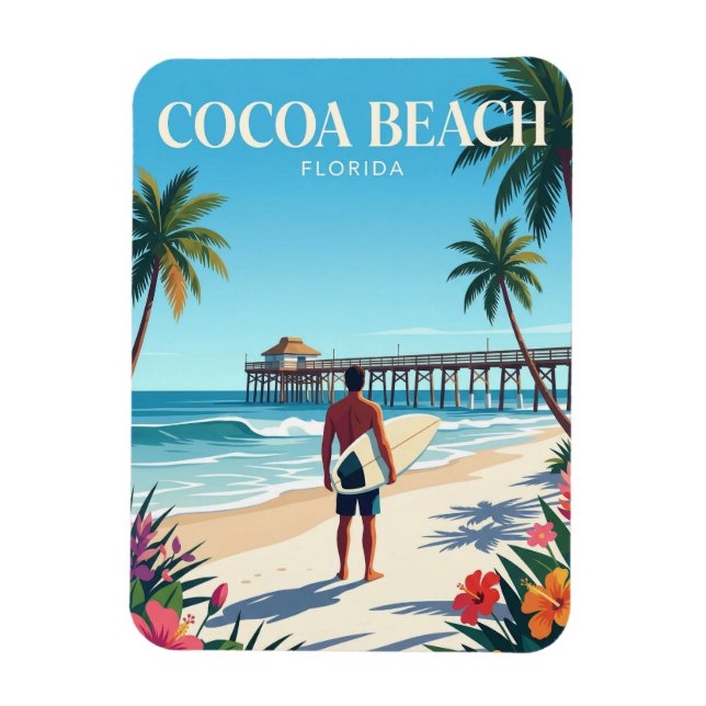 Íman Cocoa Beach Flórida (Vertical)