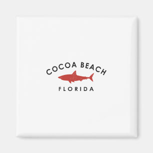 Íman Cocoa Beach Flórida Tubarão Férias Lembrança Vinta