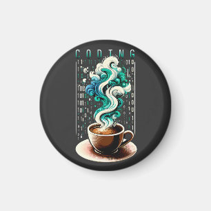 Íman Codificação e café: Arte de Sonho do Entusiasta Té