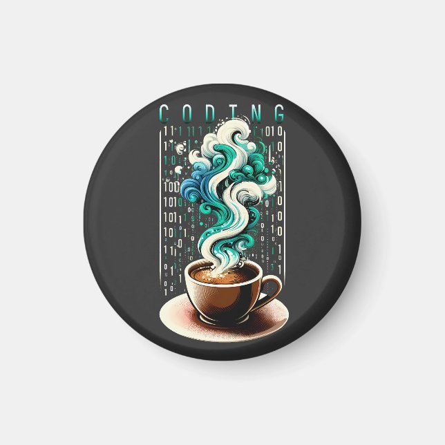 Íman Codificação e café: Arte de Sonho do Entusiasta Té (Frente)