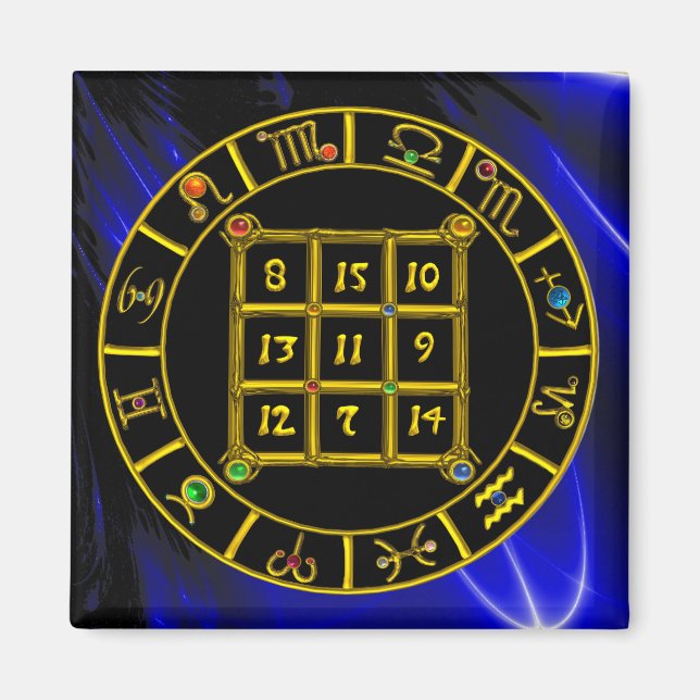 Íman CÓDIGO ASTRAL,MAGIC SQUARE 33 Gráfico de Astrologi (Frente)