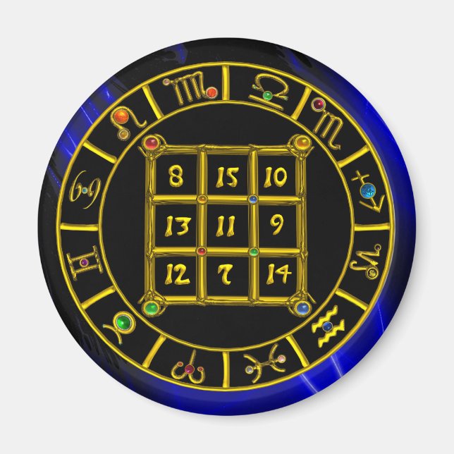 Íman CÓDIGO ASTRAL,MAGIC SQUARE 33 Gráfico de Astrologi (Frente)
