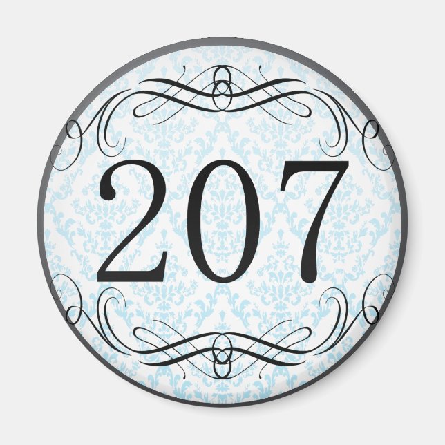 Íman Código de área 207 (Frente)