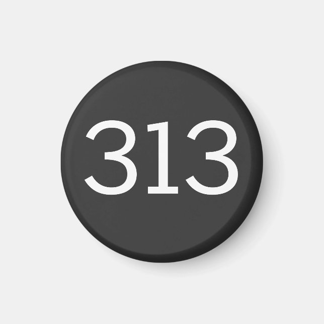 Íman Código de área 313 (Detroit) (Frente)