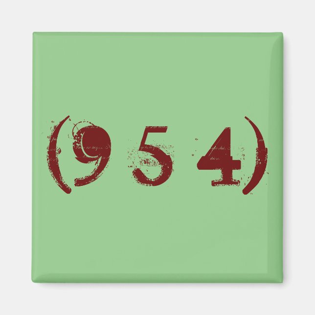 Íman Código de área 954 (Frente)