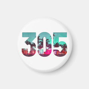 Íman Código de Área de Miami 305 - Prítico de Palmeiras