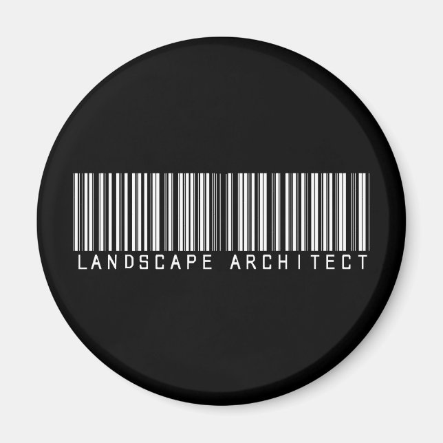 Íman Código de Bar do Arquiteto do Paisscape (Frente)