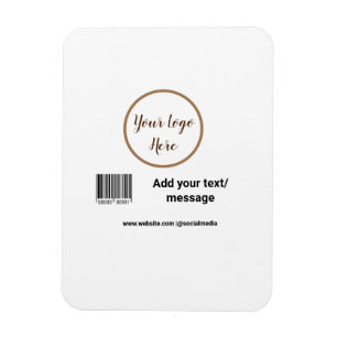 Íman código de barras personalizado simples adicione o