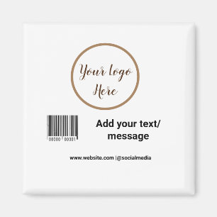 Íman código de barras personalizado simples adicione s