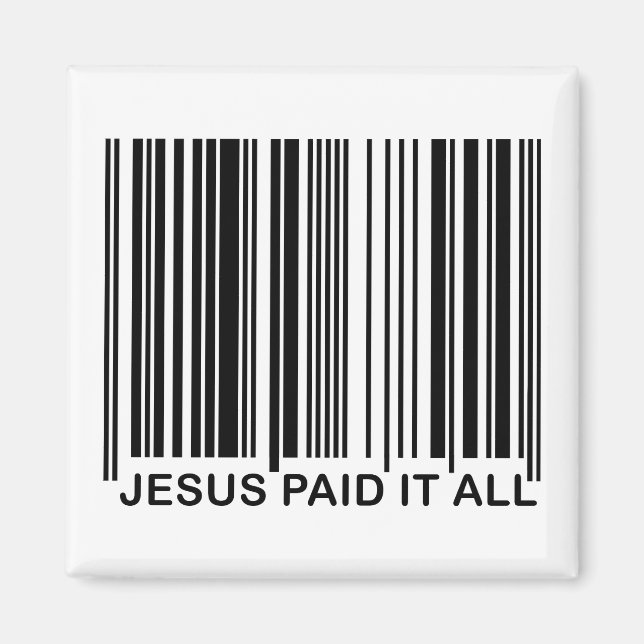 Íman Código de barras UPC de Salvação Cristã Jesus Pago (Frente)