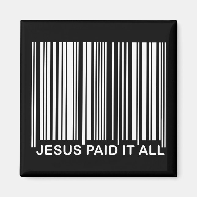 Íman Código de barras UPC de Salvação Cristã Jesus Pago (Frente)