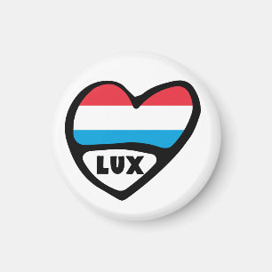 Íman Código do País Luxemburgo Sinalizador Heart LUX