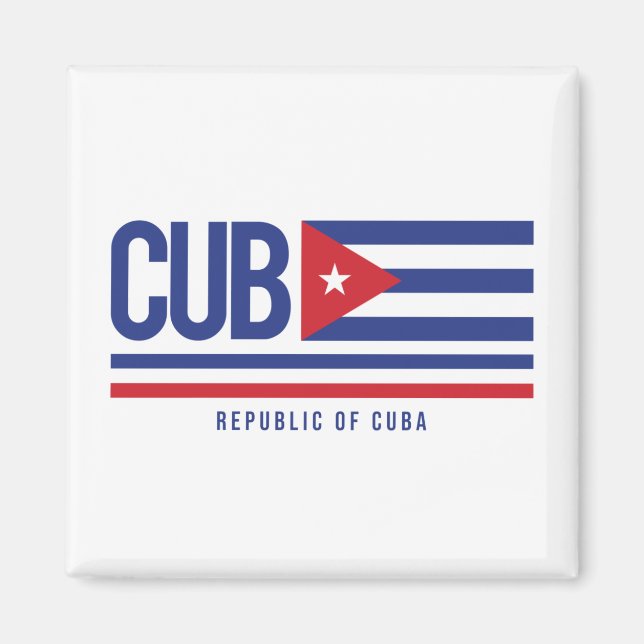 Íman Código ISO Cuba Alpha 3 design Magnet (Frente)