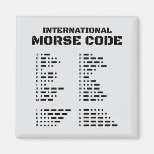Íman Código Morse Internacional A-Z 0-9
