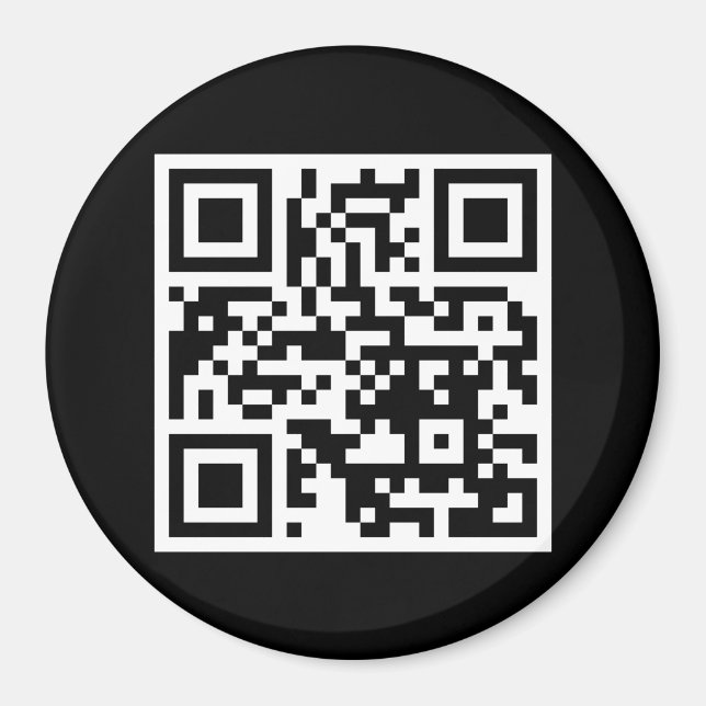 Íman Código QR Apenas Magnético Redondo (Frente)
