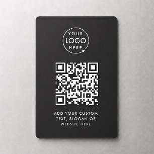 Íman Código QR Black Business Logo Professional Mode