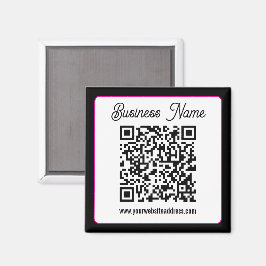 Íman Código QR com letra cursiva de script
