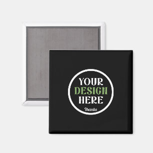 Íman Código QR de Marca Comercial Preta Personalizada