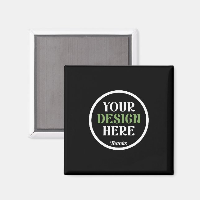 Íman Código QR de Marca Comercial Preta Personalizada (Front/Back)