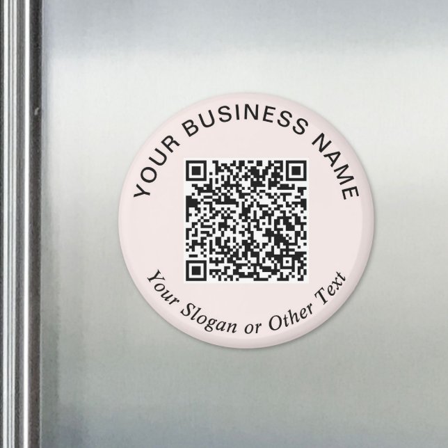 Íman Código QR de Negócios Rosa Promocional (Business QR Code Sage Green Promotional Magnet)