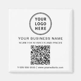 Íman Código QR do Logotipo Empresarial Promocional