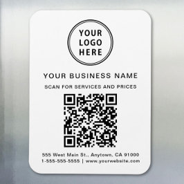 Íman Código QR do Logotipo Empresarial Promocional