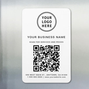 Íman Código QR do Logotipo Empresarial Promocional