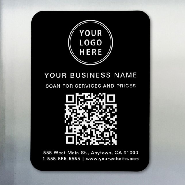 Íman Código QR do Logotipo Empresarial Promocional Pret (Criador carregado)