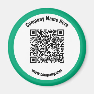 Íman Código QR do nome comercial do Promocional verde