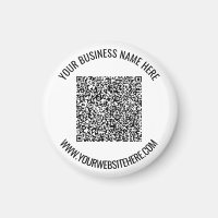 Código QR e ímã de Promocional de Texto Personaliz