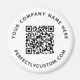 Íman Código QR e texto personalizado
