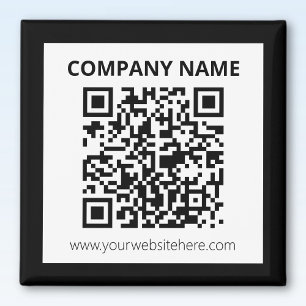 Íman Código QR editável e design simples personalizável
