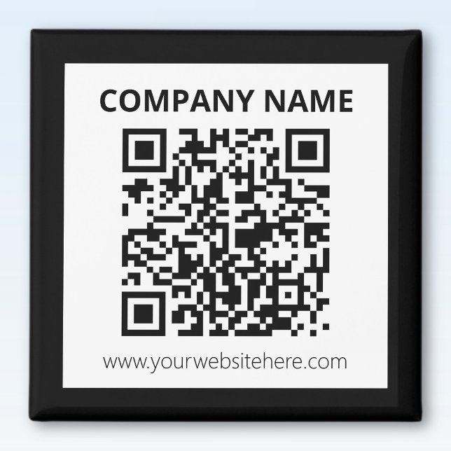 Íman Código QR editável e design simples personalizável (Criador carregado)