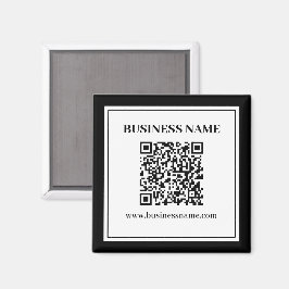 Íman Código QR empresarial | Preto e Branco