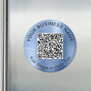 Íman Código QR Empresarial Promocional Azul