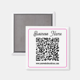 Íman Código QR escaneável com escrita cursiva