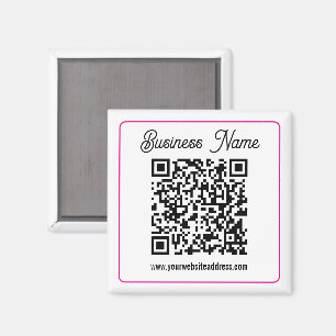 Íman Código QR escaneável com escrita cursiva