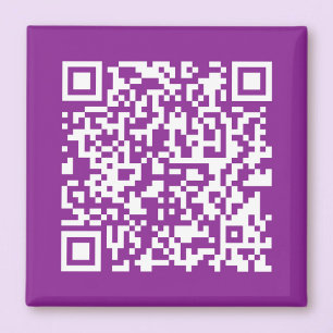 Íman Código QR instantâneo com o URL do seu site Roxa