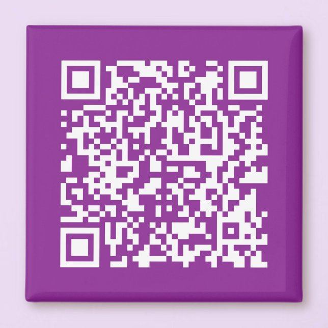 Íman Código QR instantâneo com o URL do seu site | Roxa (Criador carregado)