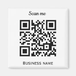 Íman Código QR Logotipo comercial Personalizado Preto